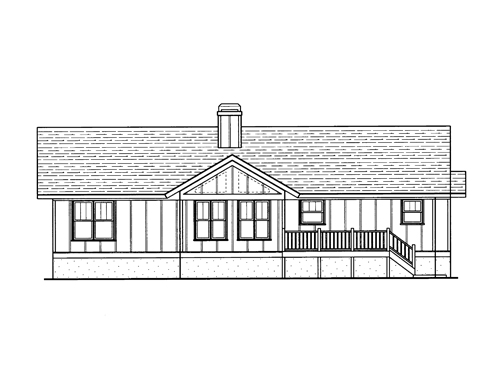 Rear Elevation image of ARTISAN House Plan
